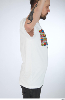 Nigel casual dressed upper body white printed t shirt 0009.jpg